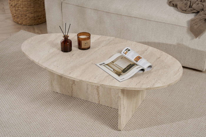 Hanah Home Orba - Travertino Mesa de Café
